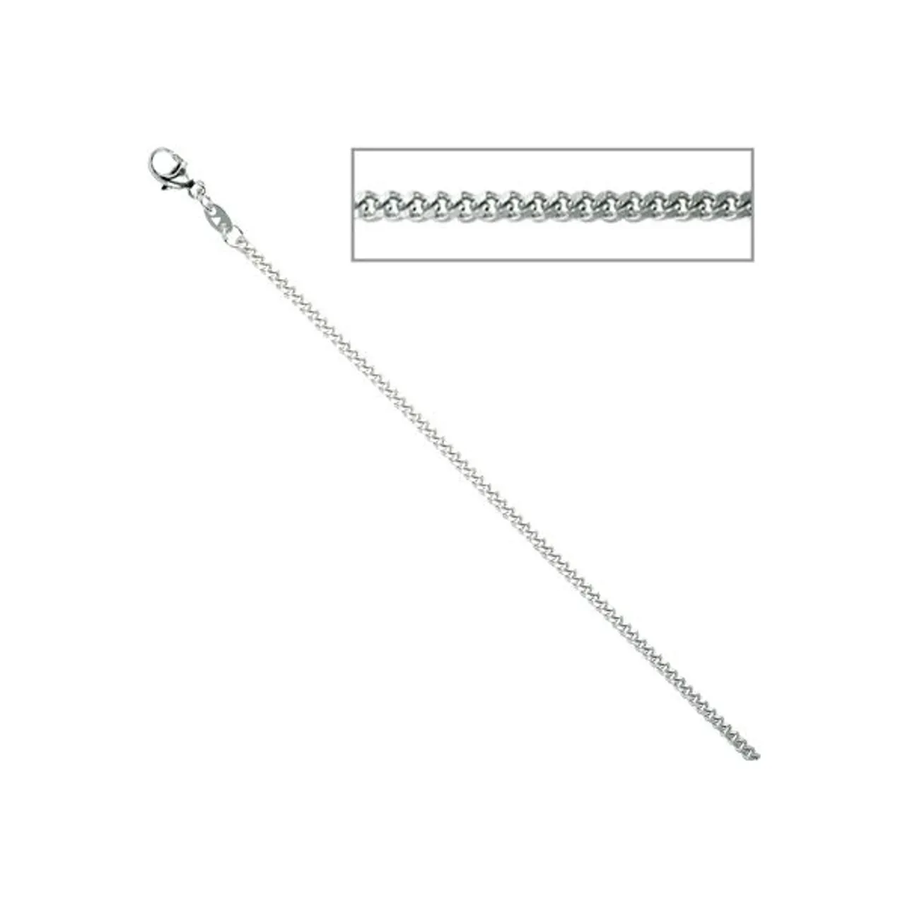 Silberkette JOBO Halsketten Gr. Silber 925 (Sterlingsilber), Länge: 45 cm, silberfarben (silber 925> <) Damen Silberketten
