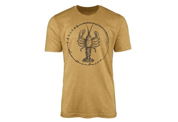 Sinus Art T-Shirt T-Shirt Tiefsee Fische - Serie: Sea Creatures, feine Struktur und sportlicher Schnitt / Sea 077
