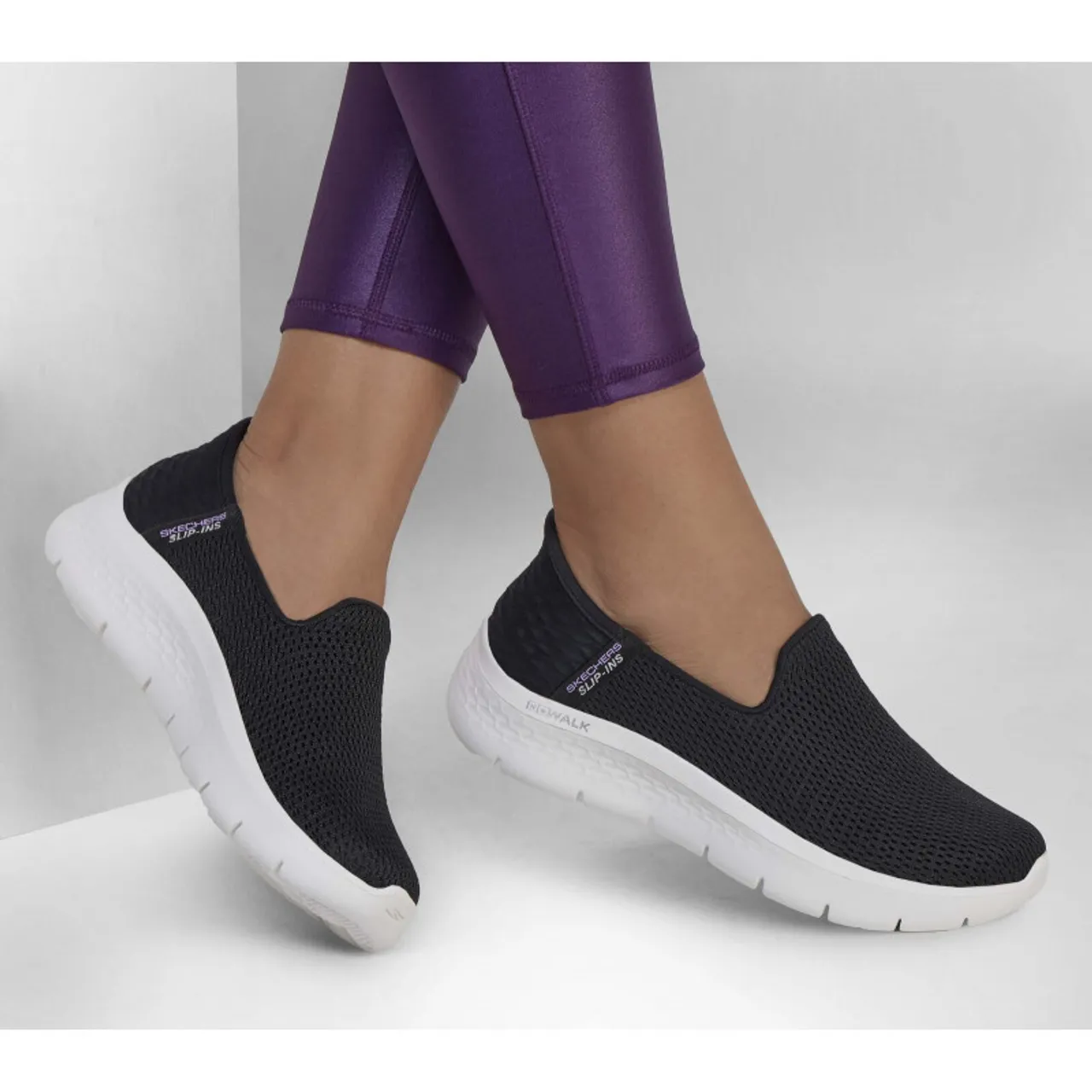 Skechers GO Walk Flex - Relish - Schuhe - Damen Black / White 37