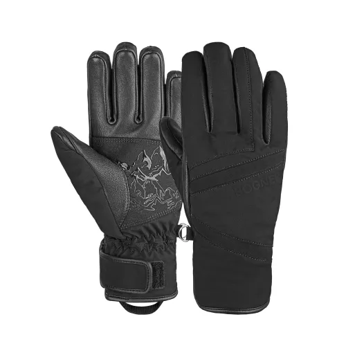 Skihandschuhe BOGNER "Hilla R-TEXXT" Gr. 7,5, schwarz Damen Handschuhe Sporthandschuhe