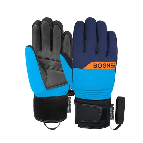 Skihandschuhe BOGNER "Jody R-TEXXT" Gr. 5, blau (blau, dunkelblau) Kinder Handschuhe Accessoires