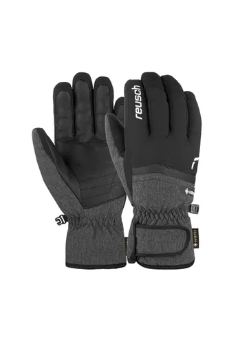 Skihandschuhe REUSCH "Fergus GORE-TEX" Gr. 10, schwarz (schwarz, grau) Damen Handschuhe Sporthandschuhe warm, wasserdicht und atmungsaktiv