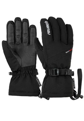 Skihandschuhe REUSCH "Outset R-TEX XT" Gr. 7,5, schwarz-weiß (weiß, schwarz) Damen Handschuhe Sporthandschuhe mit elastischer Handgelenksschlaufe