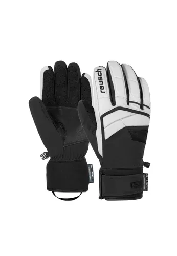 Skihandschuhe REUSCH "Steven R-TEX XT" Gr. 9, schwarz-weiß (schwarz, weiß) Damen Handschuhe Sporthandschuhe warm, wasserdicht und atmungsaktiv