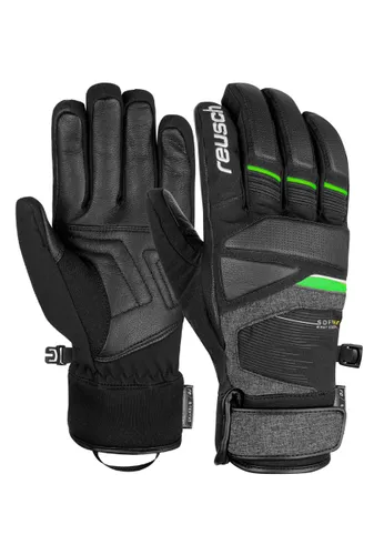 Skihandschuhe REUSCH "Storm R-TEX XT" Gr. 10, grün (grün, schwarz) Damen Handschuhe Sporthandschuhe met echte leer