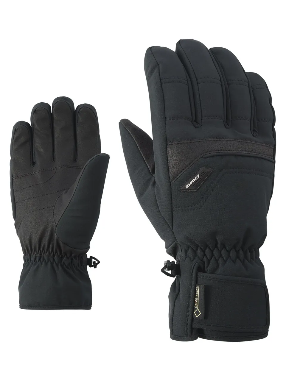 Skihandschuhe ZIENER "GLYN GTX(R)+Gore warm" Gr. 9, schwarz Herren Handschuhe Skihandschuhe