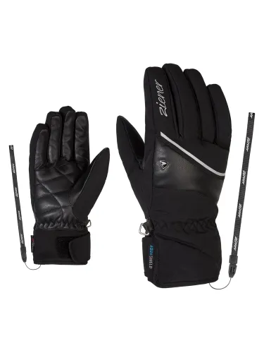 Skihandschuhe ZIENER "KAIKA AS(R) AW" Gr. 8, schwarz Damen Handschuhe Sporthandschuhe