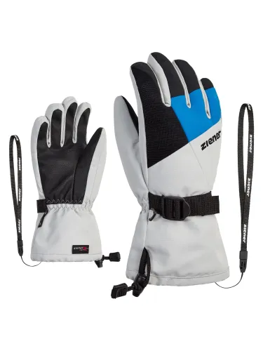Skihandschuhe ZIENER "LANI GTX(R) Junior" Gr. 4,5, grau (hellgrau) Kinder Handschuhe Accessoires