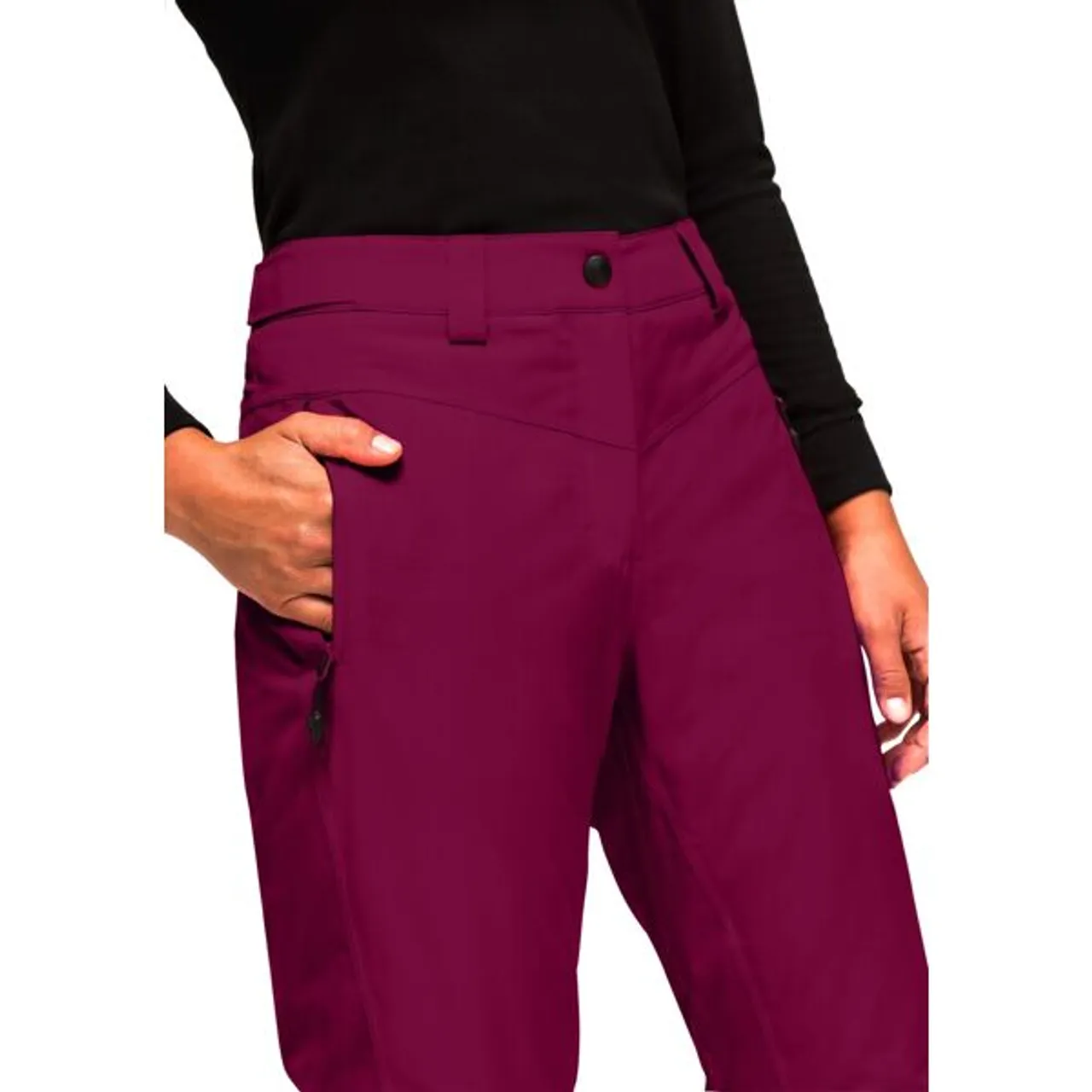 Skihose MAIER SPORTS "Ronka" Gr. 42, Normalgrößen, pink (magenta) Damen Hosen Sporthosen Warm, wasserdicht, elastisch, perfekte Passform