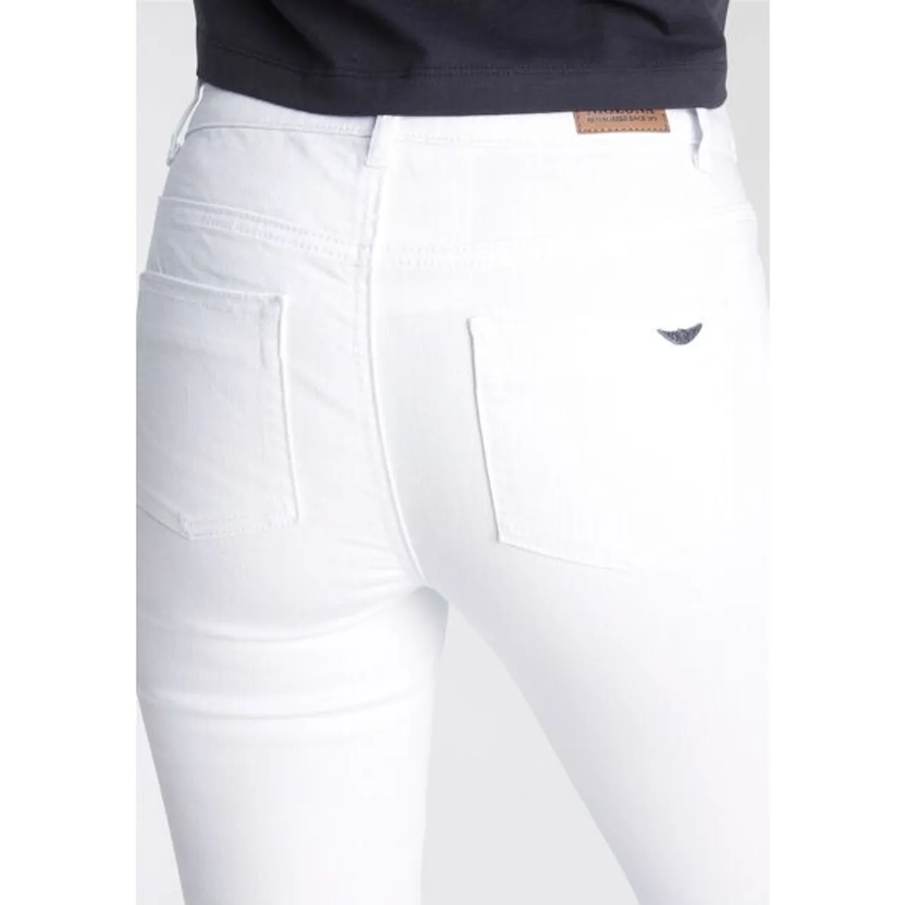 Skinny-fit-Jeans ARIZONA "Shaping" Gr. 17, K + L Gr, weiß (white) Damen Jeans Röhrenjeans High Waist Bestseller