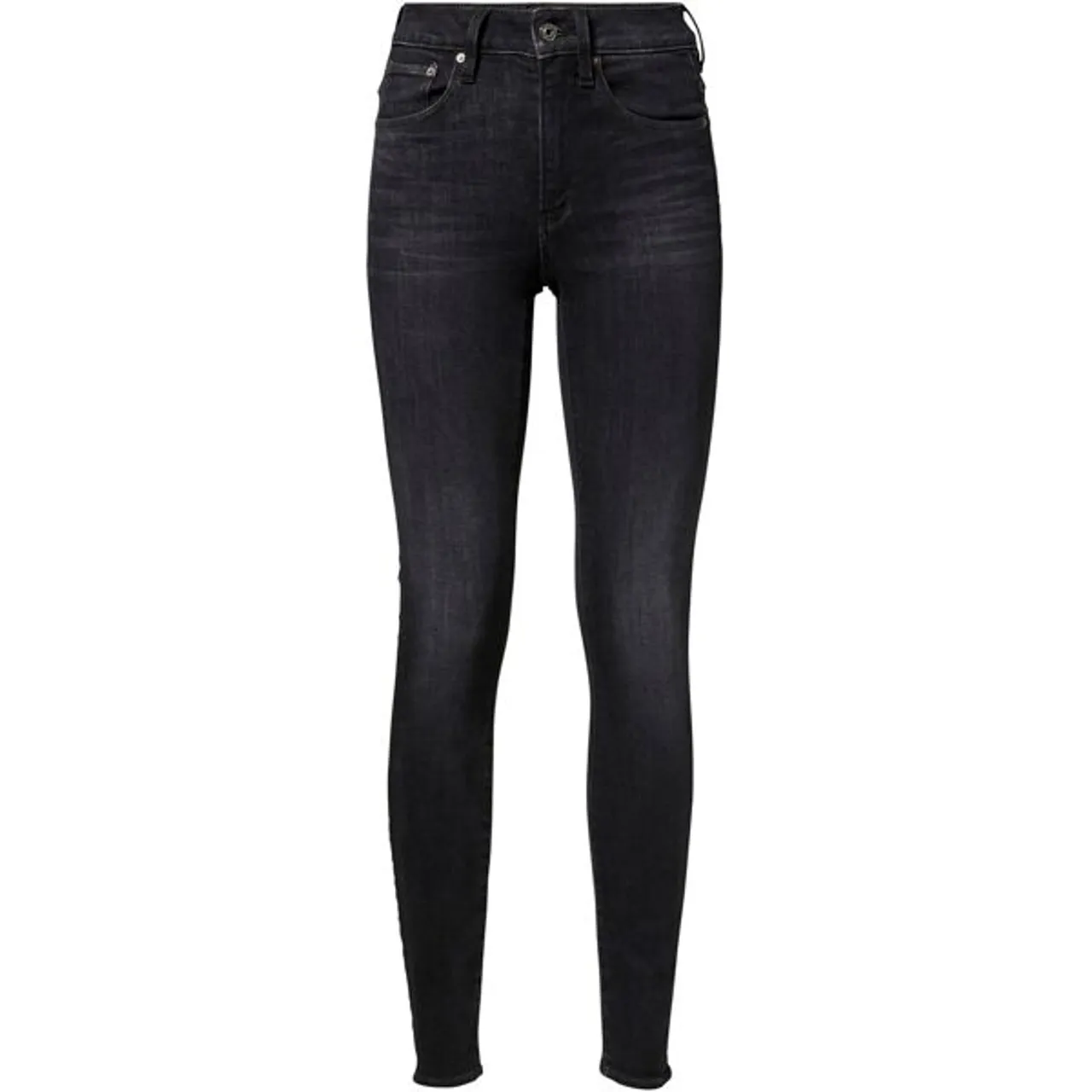 Skinny-fit-Jeans G-STAR RAW "3301 High Skinny" Gr. 26, Länge 32, schwarz (worn in coal (black)) Damen Jeans Röhrenjeans