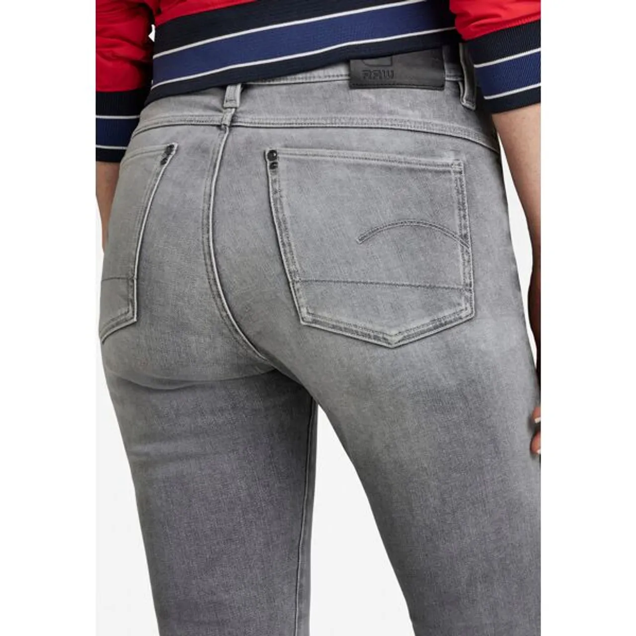 Skinny-fit-Jeans G-STAR RAW Gr. 29, Länge 32, grau (sun faded grey) Damen Jeans Röhrenjeans