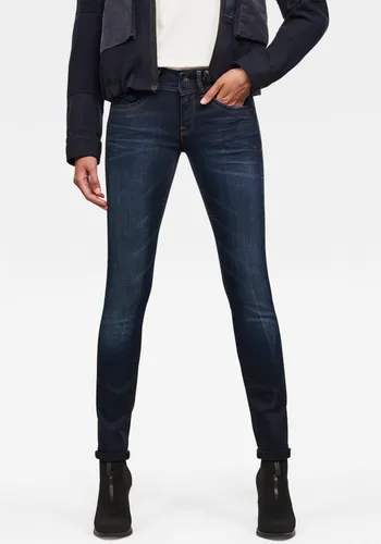 Skinny-fit-Jeans G-STAR RAW "Mid Waist Skinny" Gr. 29, Länge 32, blau (medium aged) Damen Jeans Röhrenjeans