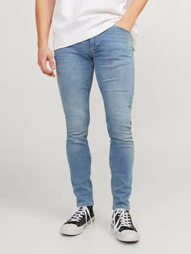 Skinny-fit-Jeans JACK & JONES "LIAM EVEN" Gr. 31, Länge 34, blau (blue denim) Herren Jeans