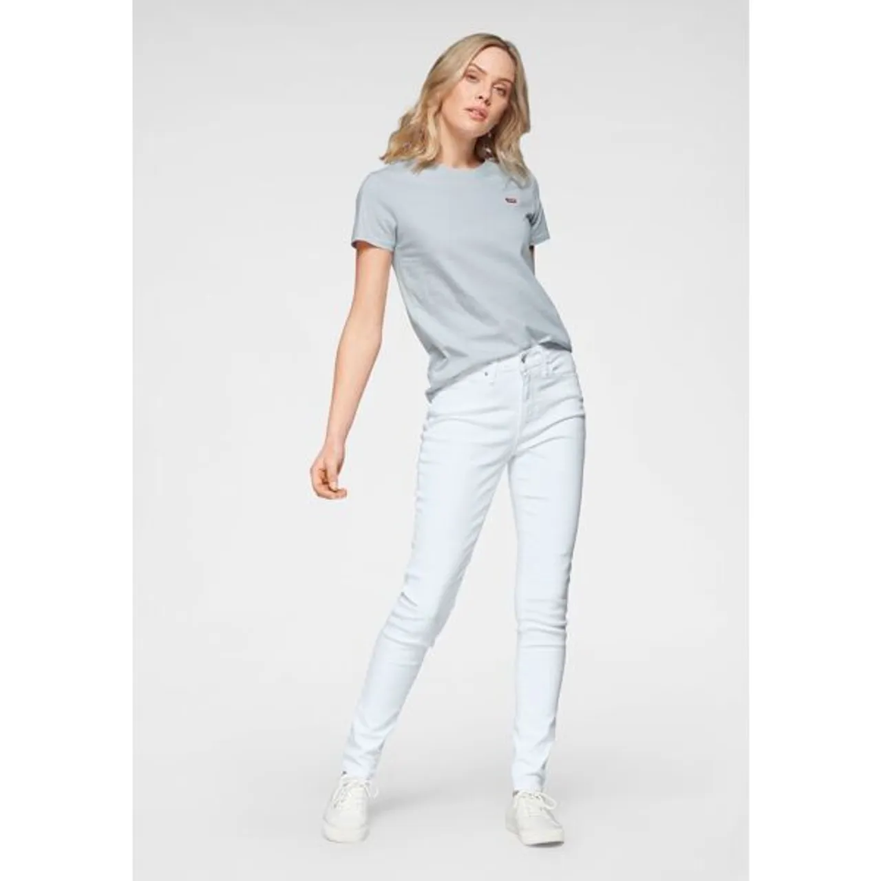 Skinny-fit-Jeans LEVI'S "721 High rise skinny" Gr. 27, Länge 30, weiß (white) Damen Jeans Röhrenjeans