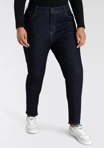 Skinny-fit-Jeans LEVI'S PLUS "721 PL HI RISE SKINNY" Gr. 18 (48), Länge 34, blau (dark indigo rinse) Damen Jeans Röhrenjeans