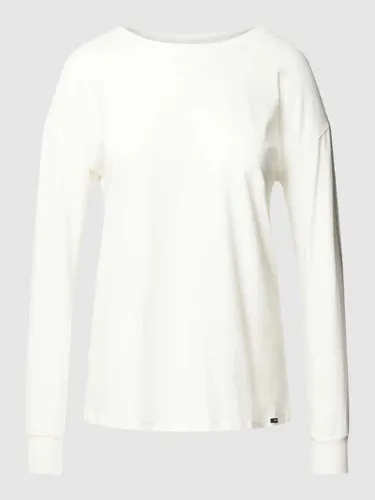 Skiny Longsleeve mit Label-Patch Modell 'Every Night' in Offwhite