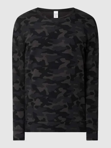 Skiny Sweatshirt mit Camouflage-Muster in Black