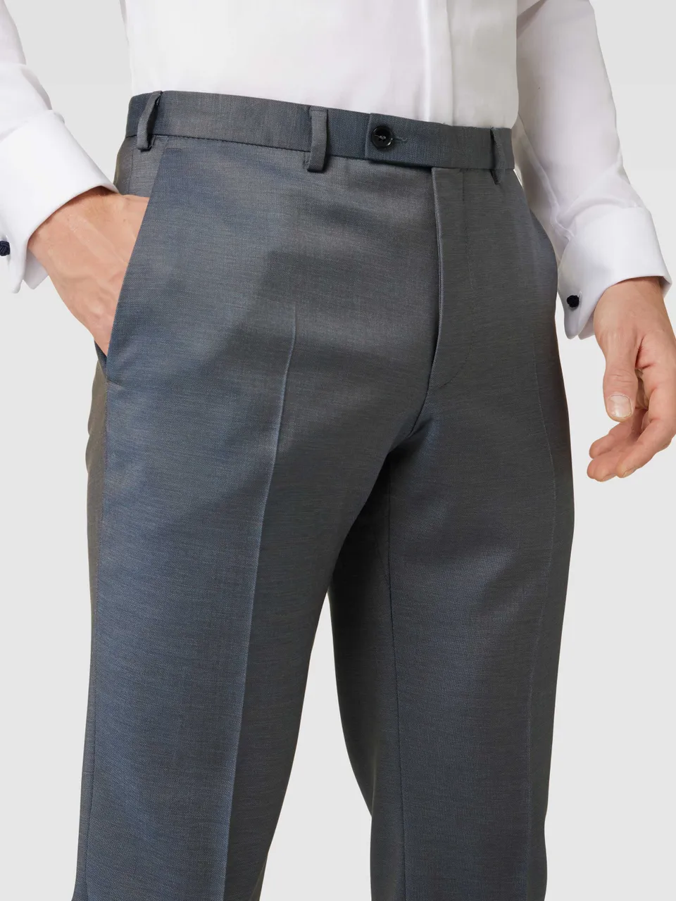 Slim Fit Anzughose mit Bügelfalten Modell 'Franco'