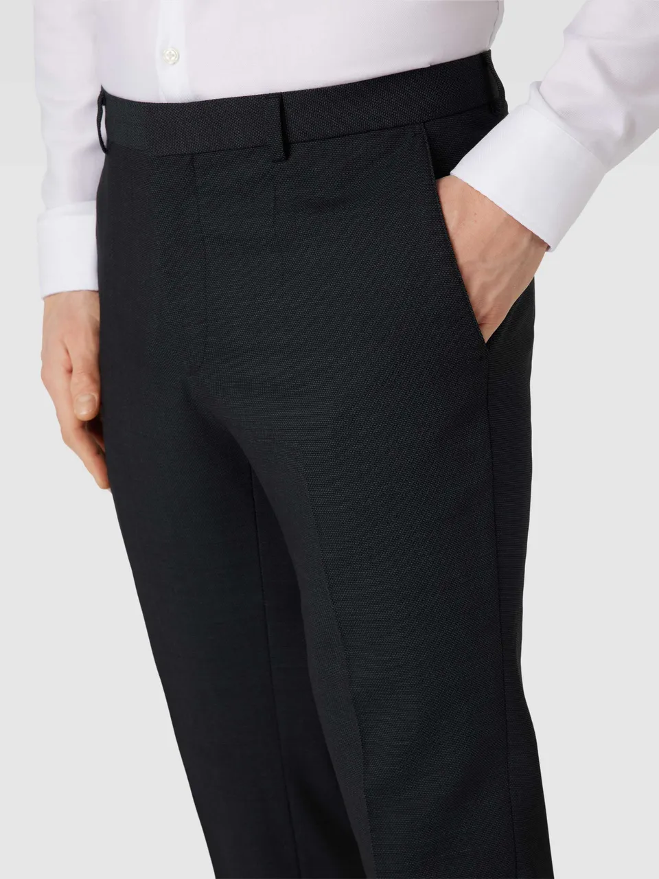 Slim Fit Anzughose mit Schurwoll-Anteil Modell 'Hesten'