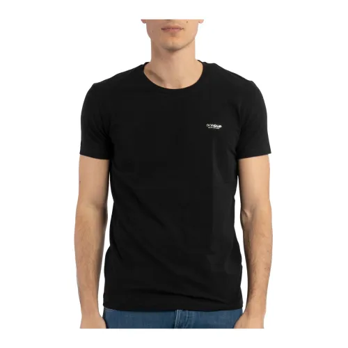 Slim Fit Crew-neck Logo Print T-shirt Dondup