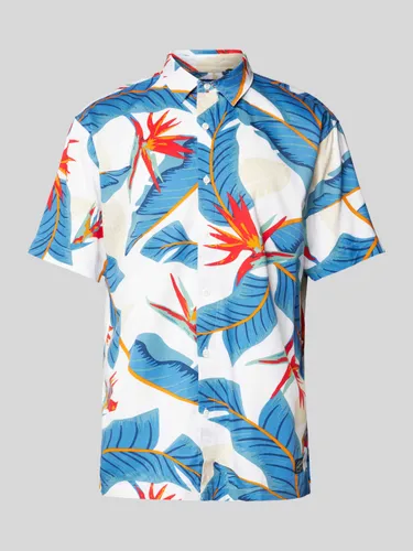 Slim Fit Freizeithemd mit Allover-Print Modell 'HAWAIIAN'