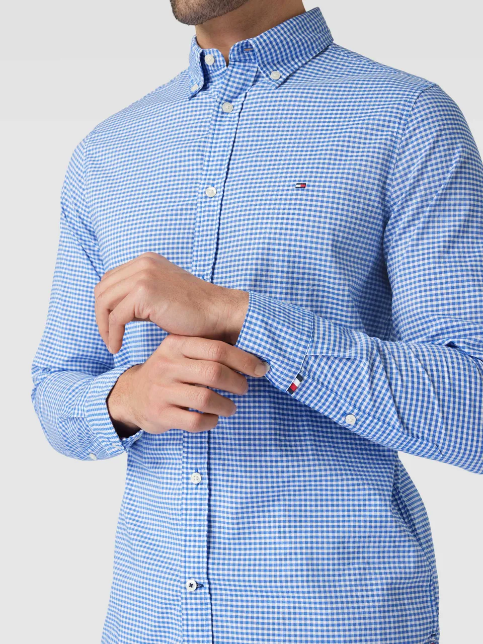 Slim Fit Freizeithemd mit Button-Down-Kragen Modell 'FLEX'