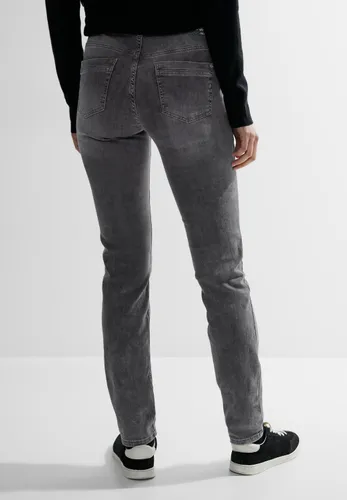 Slim-fit-Jeans CECIL Gr. 34, Länge 32, grau (grey washed) Damen Jeans Röhrenjeans