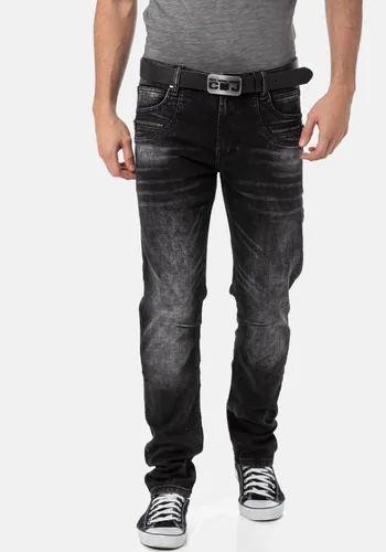 Slim-fit-Jeans CIPO & BAXX Gr. 36, Länge 34, schwarz (black) Herren Jeans Slim Fit