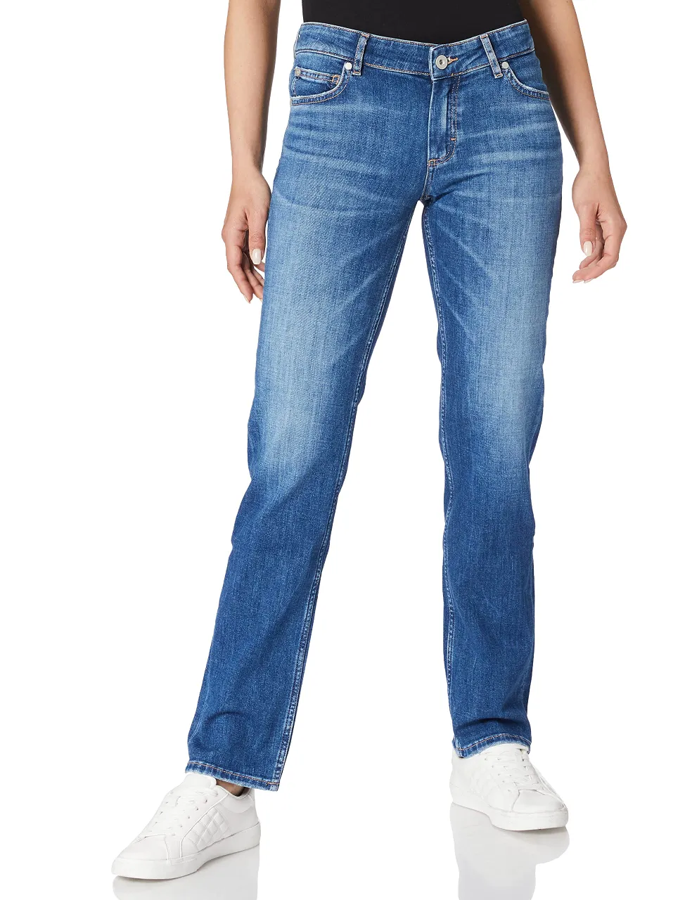 Slim Fit Jeans Denim Trouser, mid waist, straight