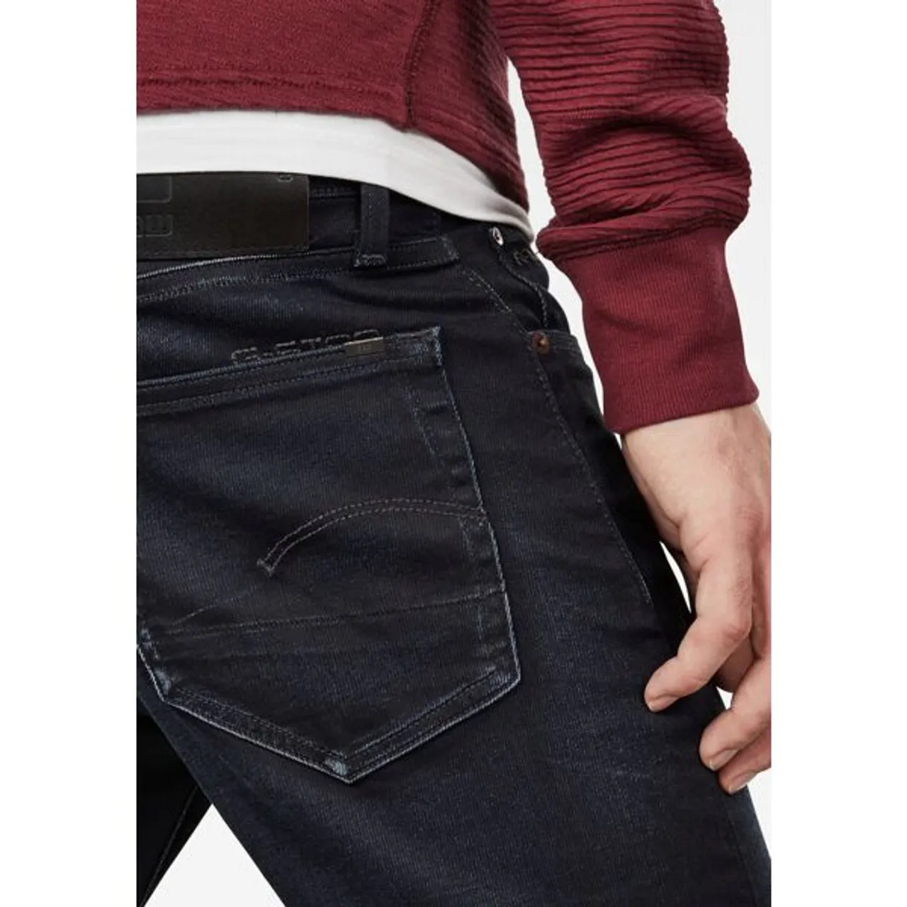 Slim-fit-Jeans G-STAR RAW "3301 Slim" Gr. 32, Länge 30, blau (dark aged) Herren Jeans Slim Fit