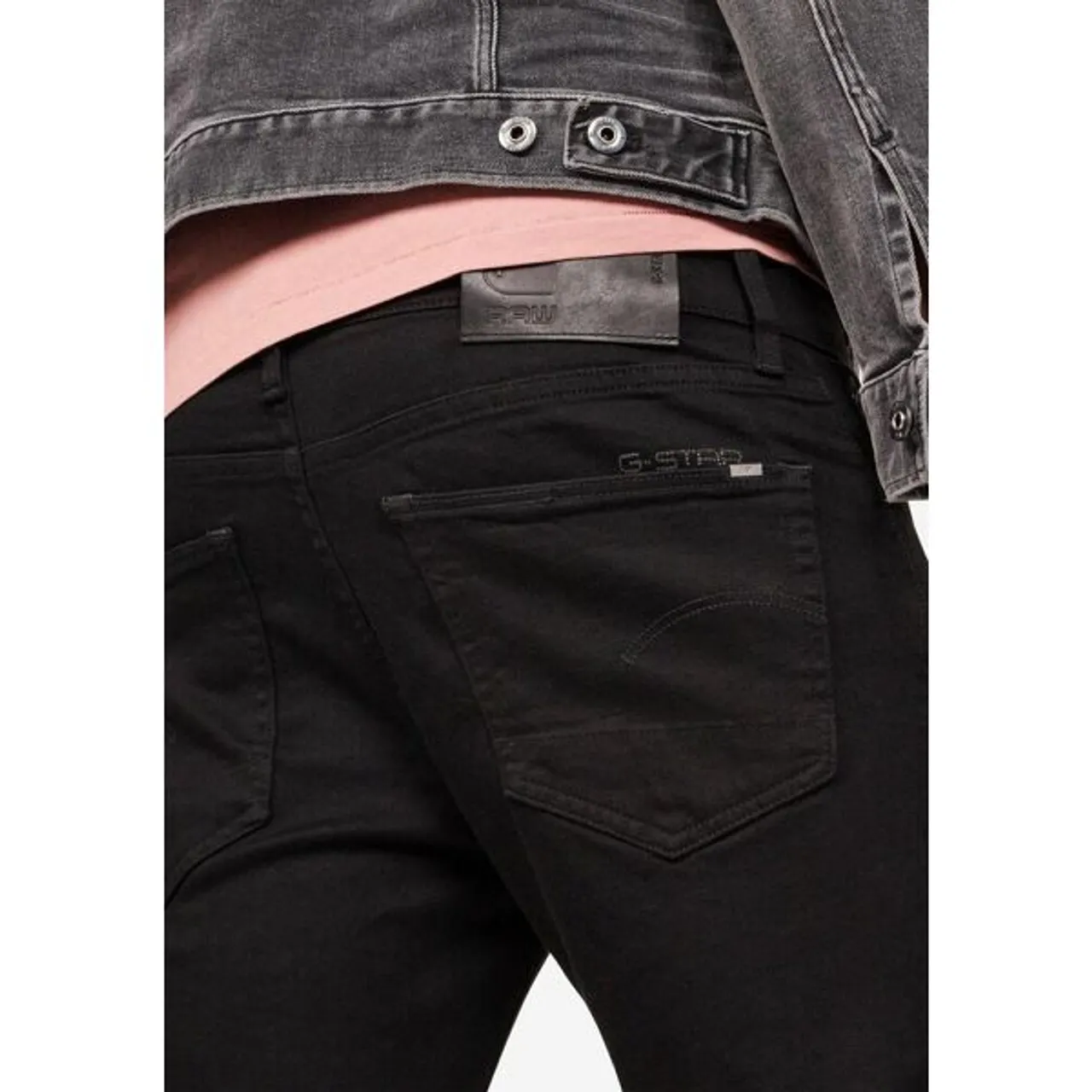 Slim-fit-Jeans G-STAR RAW "3301 Slim" Gr. 38, Länge 36, schwarz Herren Jeans Slim Fit