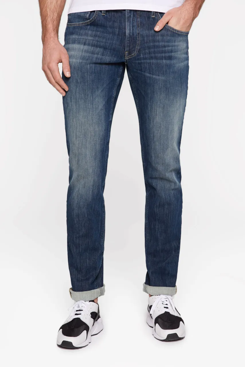 Slim-fit-Jeans HARLEM SOUL "CLE-VE" Gr. 29, Länge 32, blau Herren Jeans 5-Pocket-Jeans