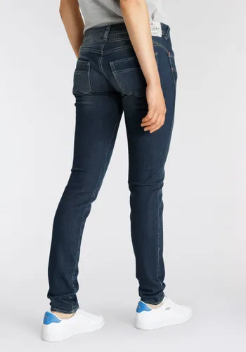 Slim-fit-Jeans HERRLICHER "PIPER" Gr. 25, Länge 30, blau (doom 93) Damen Jeans Röhrenjeans