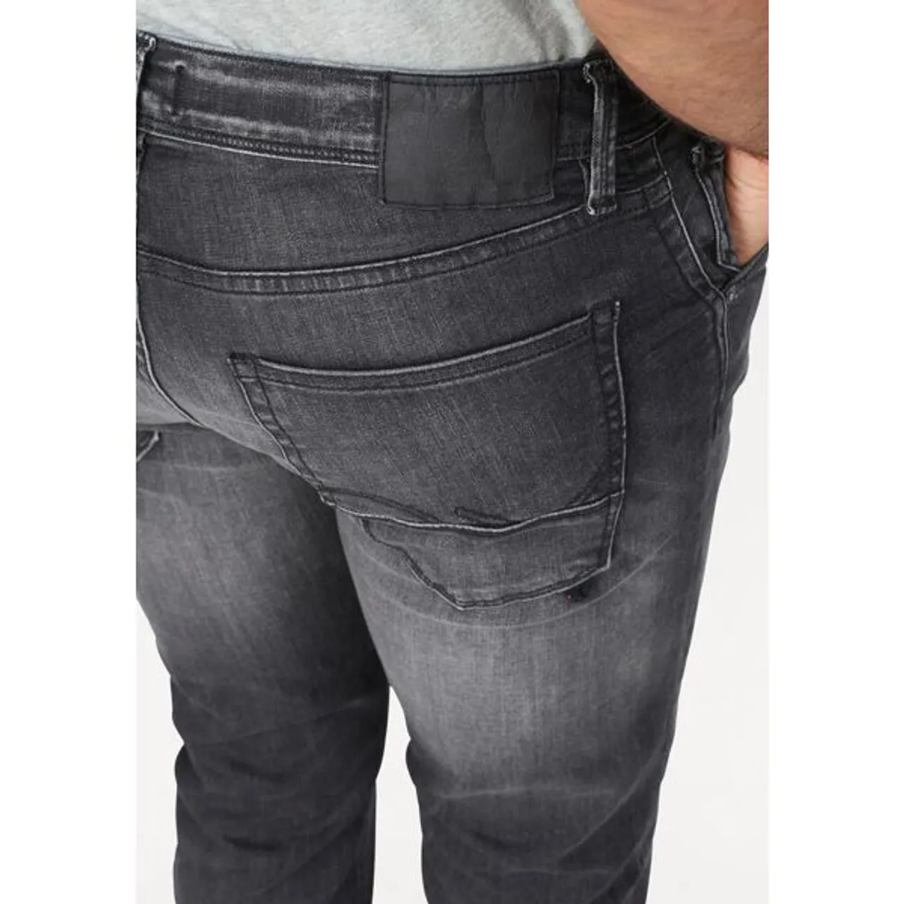 Slim-fit-Jeans JACK & JONES "Glenn" Gr. 31, Länge 34, schwarz (black denim) Herren Jeans Slim Fit
