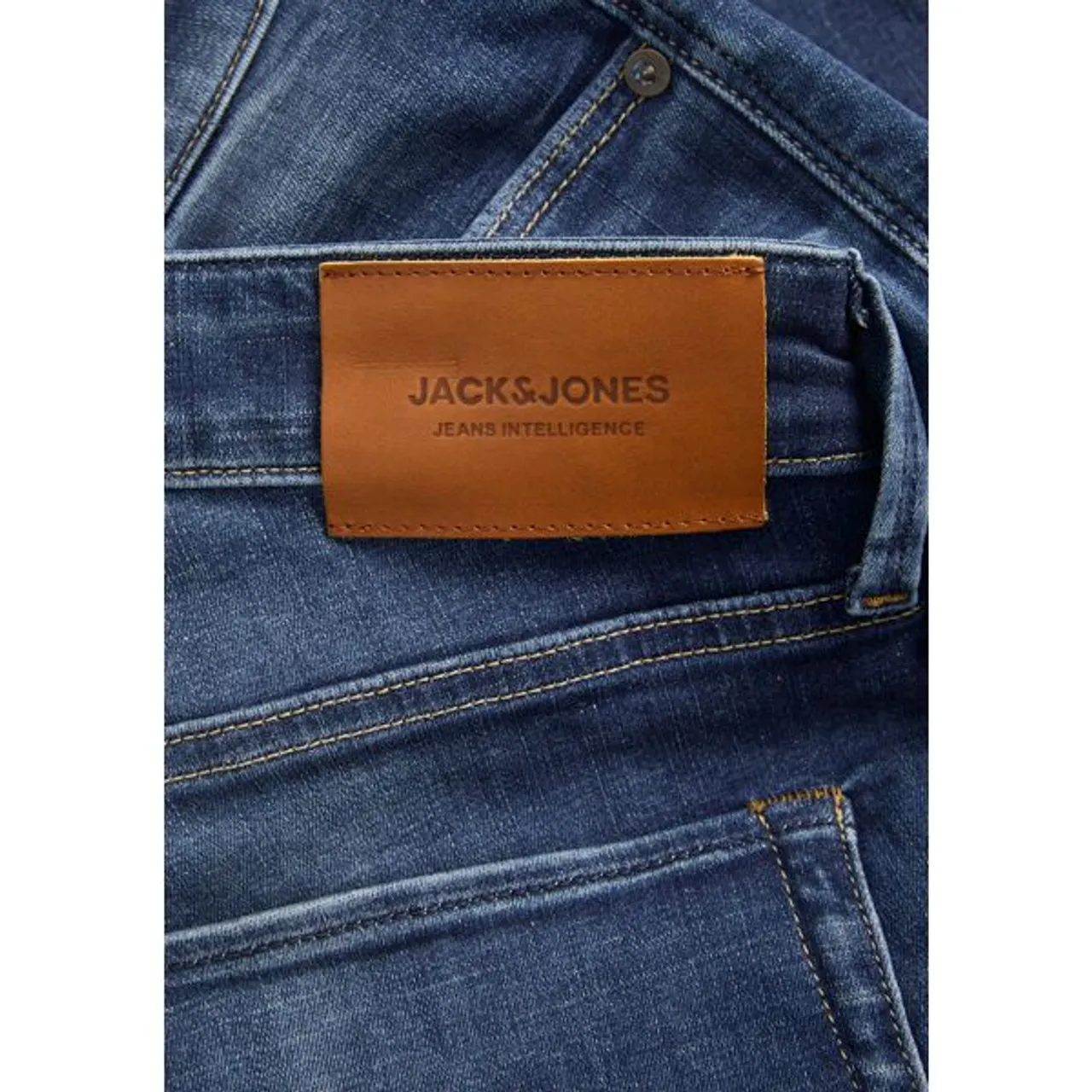 Slim-fit-Jeans JACK & JONES "GLENN ICON" Gr. 30, Länge 34, blau (blue denim) Herren Jeans Slim Fit