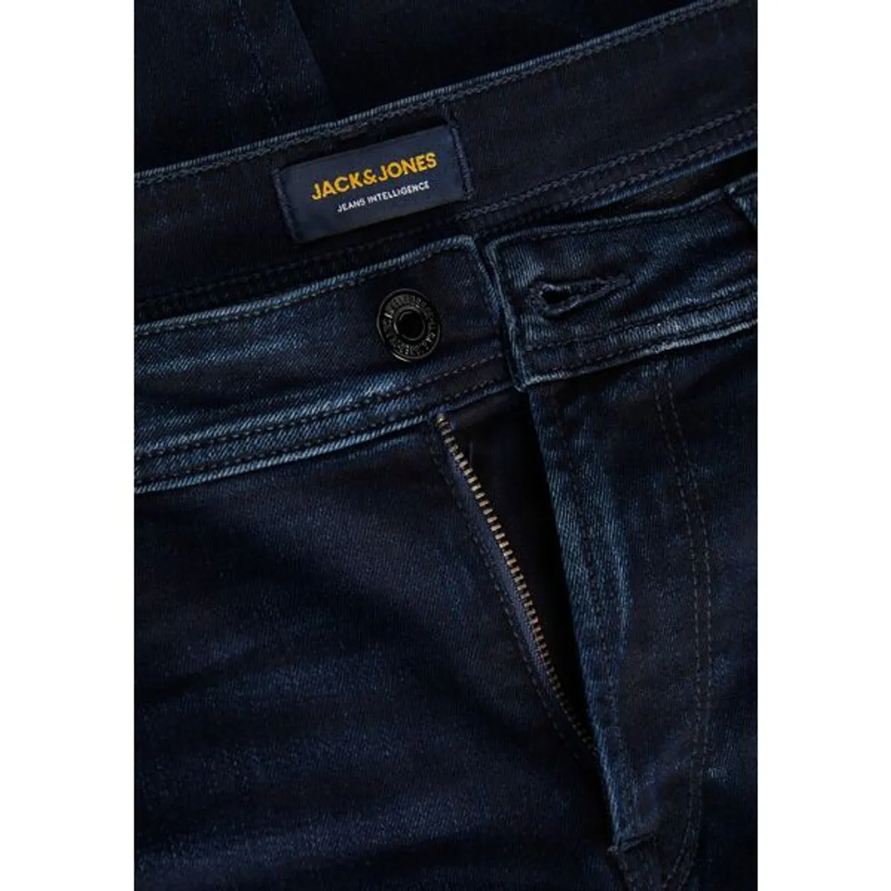 Slim-fit-Jeans JACK & JONES "JJ JJITIM JJORIGINAL AGI 116" Gr. 28, Länge 32, blau (dunkelblue denim) Herren Jeans Slim Fit