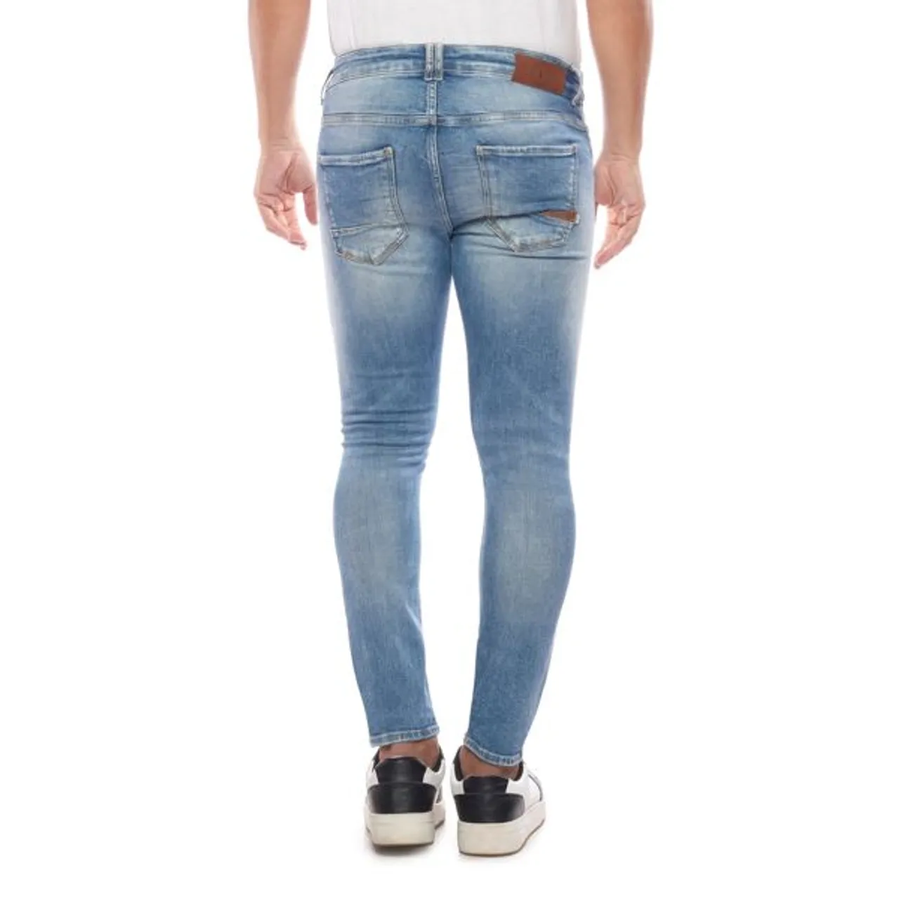 Slim-fit-Jeans LE TEMPS DES CERISES Gr. 27, US-Größen, blau Damen Jeans Röhrenjeans