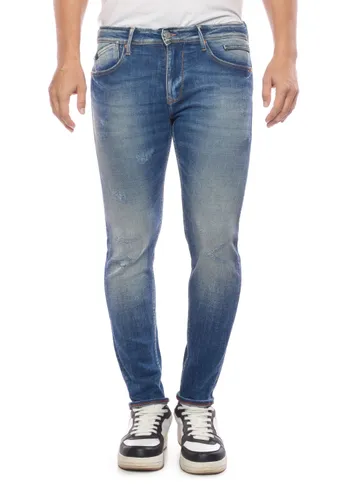 Slim-fit-Jeans LE TEMPS DES CERISES Gr. 31, US-Größen, blau Herren Jeans Slim Fit