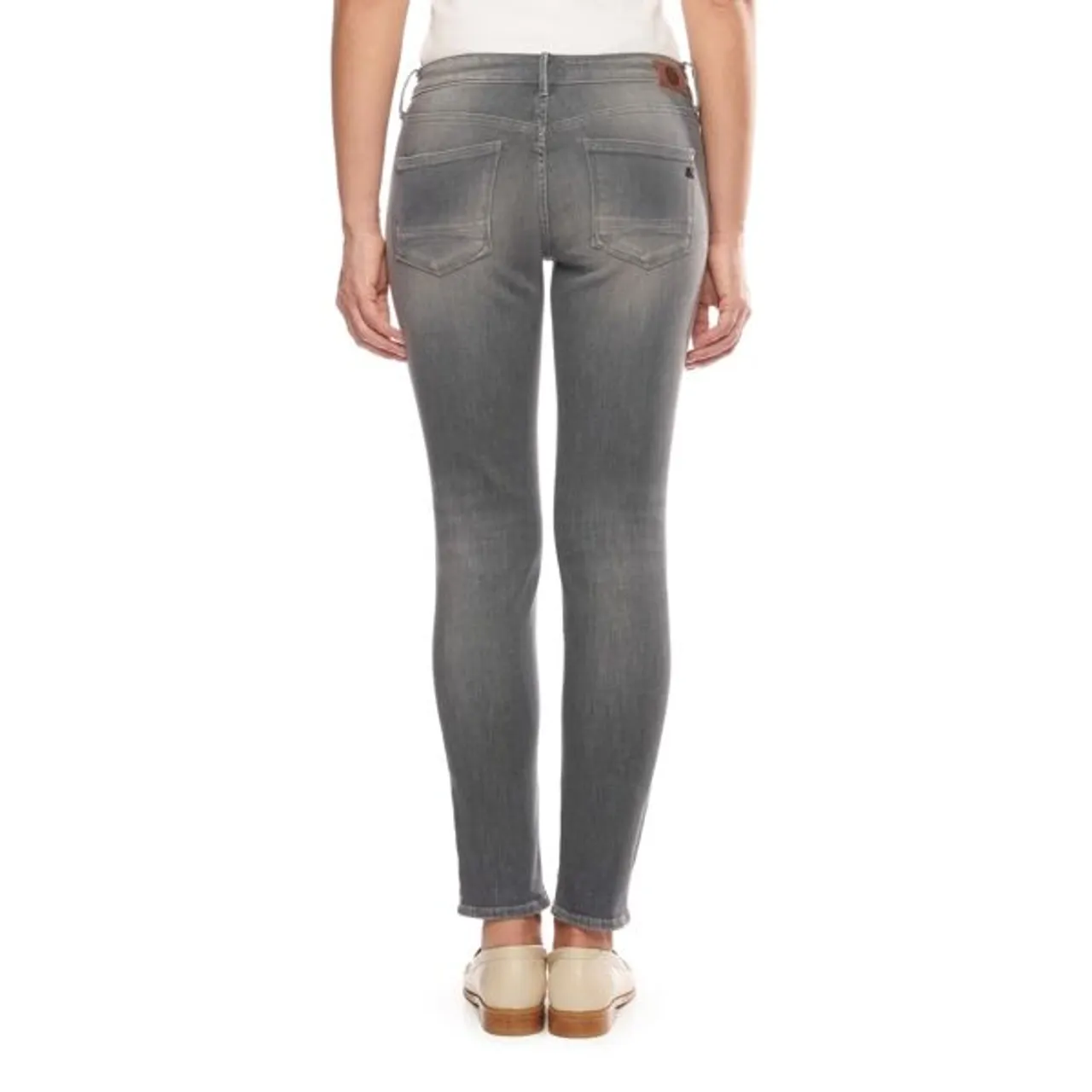 Slim-fit-Jeans LE TEMPS DES CERISES Gr. 33, EURO-Größen, grau (anthrazit) Damen Jeans Röhrenjeans