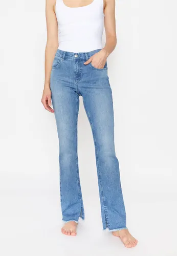 Slim Fit Jeans Leni Slit Fringe, light blue random used