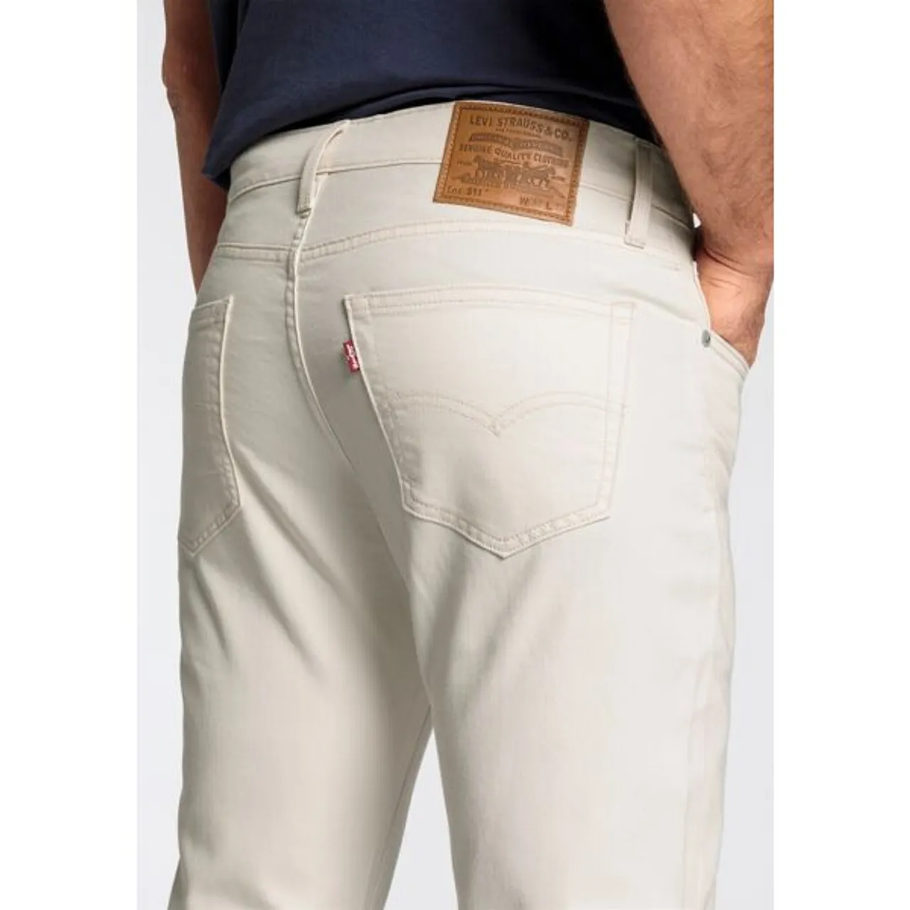 Slim-fit-Jeans LEVI'S "511 SLIM" Gr. 33, Länge 34, weiß (chalk white) Herren Jeans Slim Fit