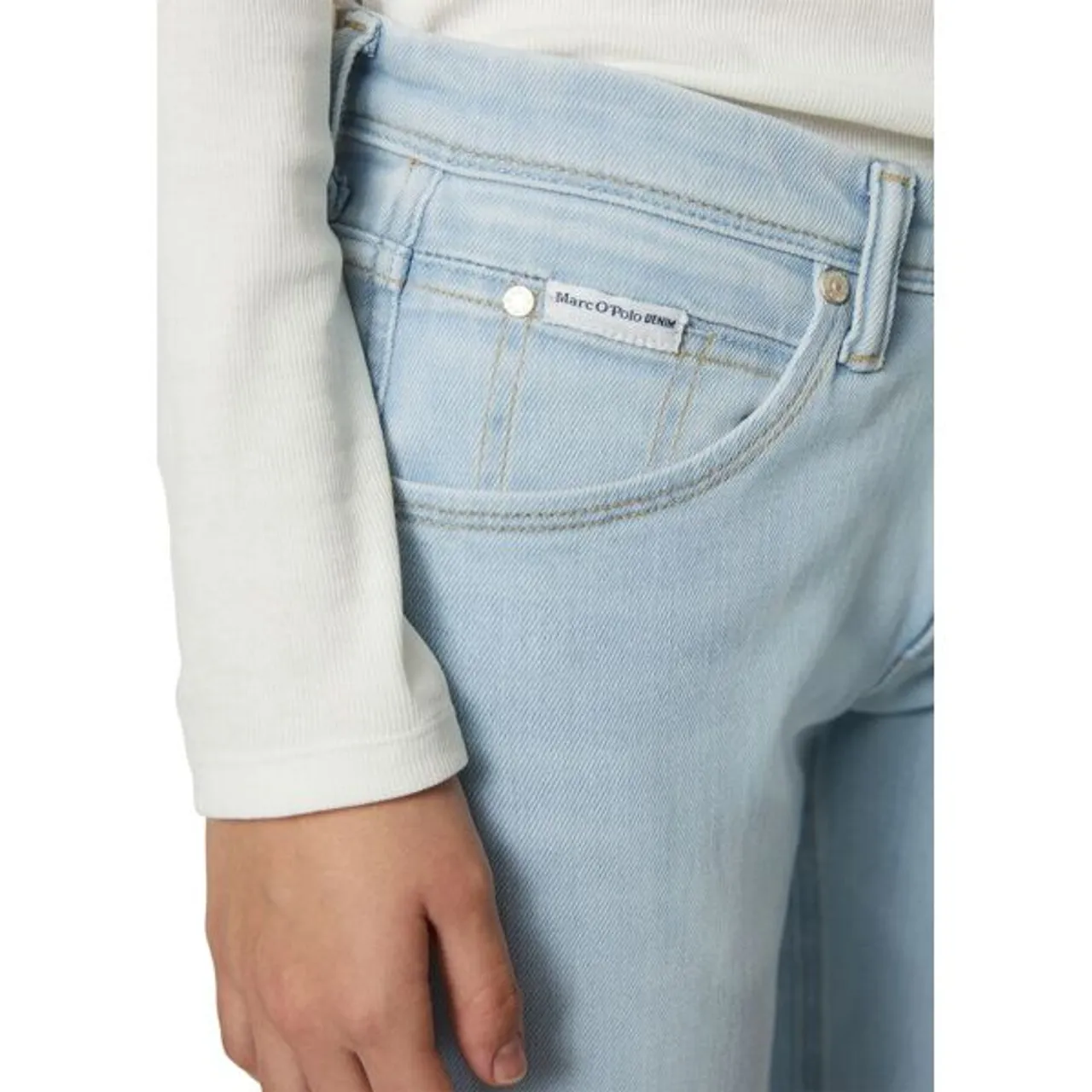 Slim-fit-Jeans MARC O'POLO DENIM "aus stretchigem Organic Cotton" Gr. 32 32, Länge 32, blau Damen Jeans Röhrenjeans
