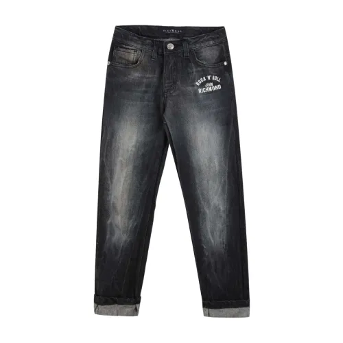 Slim Fit Jeans mit bedrucktem Logo John Richmond