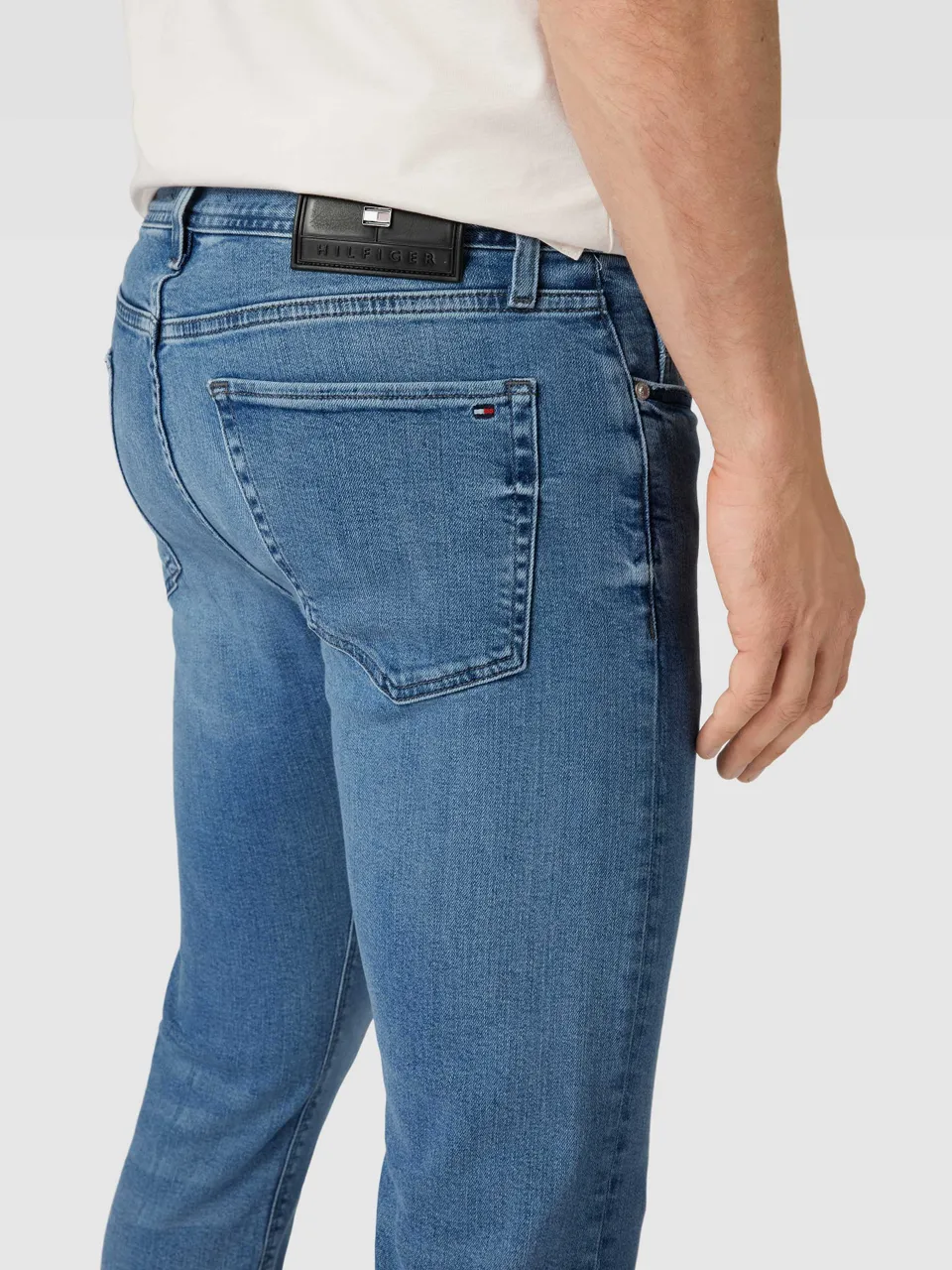 Slim Fit Jeans  mit Knopf- und Reißverschluss Modell 'STEVEN'