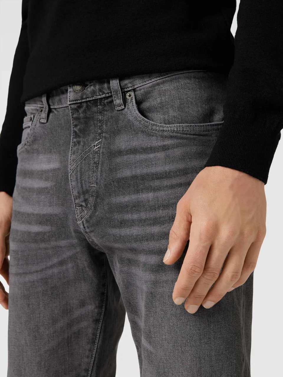 Slim Fit Jeans mit Label-Detail Modell 'West'