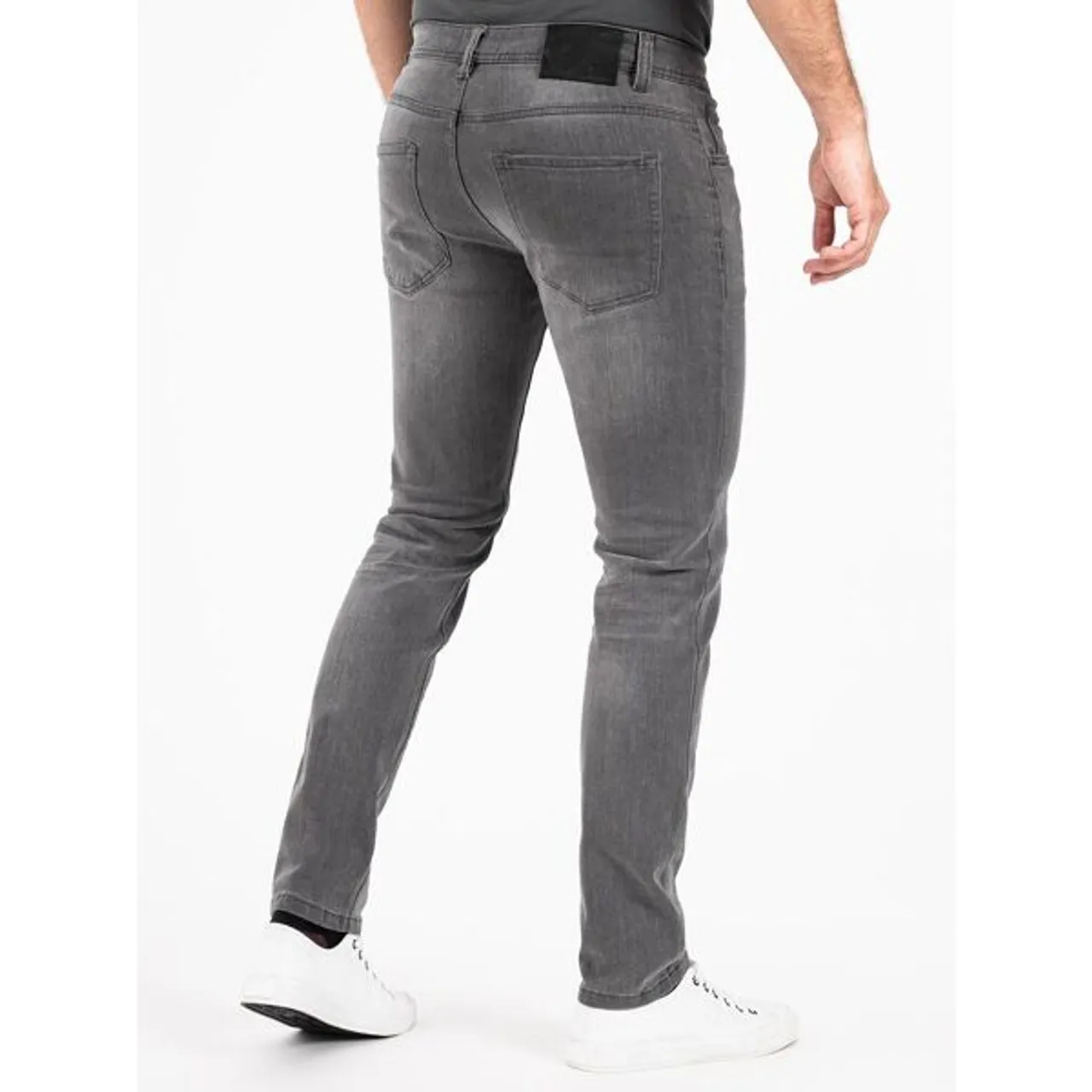 Slim-fit-Jeans PEAK TIME "Mailand" Gr. 38, Länge 32, grau (hellgrau) Herren Jeans 5-Pocket-Jeans