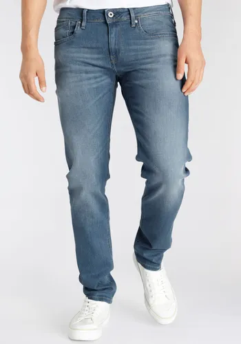 Slim-fit-Jeans PEPE JEANS "Hatch" Gr. 34, Länge 34, blau (medium blue) Herren Jeans Slim Fit