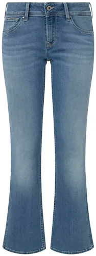 Slim-fit-Jeans PEPE JEANS "Jeans SLIM FIT FLARE LW" Gr. 31, Länge 32, blau (light used) Damen Jeans Röhrenjeans
