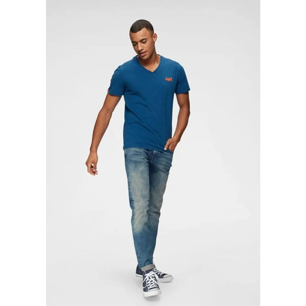 Slim-fit-Jeans PETROL INDUSTRIES "Seaham" Gr. 36, Länge 34, grün (green shadow) Herren Jeans Slim Fit